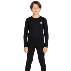 odlo Kinder Thermo-Shirt mit ZeroScent-Technologie Funktionsshirt Langarm-Shirt 10459 1500 Schwarz