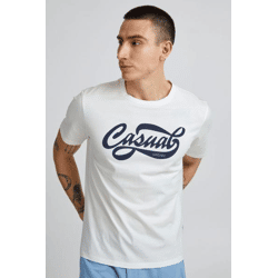 Classic CASUAL FRIDAY CFThor Men's Round-Neck T-Shirt 20504281-114201 White