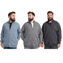 Classic BLEND BHLenner BT Men's Sweatshirt Jacket with Stand-Up Collar, Plus Sizes 20714929 in Blue, Gray, and Black