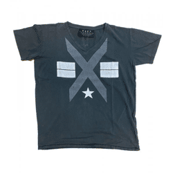 vsct Clubwear Herren Baumwoll T-Shirt im Acid-Design V-Ausschnitt-Shirt 5643298 Dunkelgrau