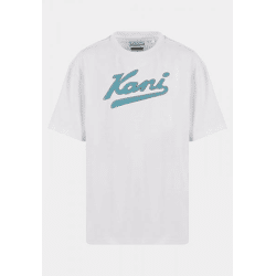 bequemes Karl Kani Unisex T-Shirt mit Baumwolle Weiß