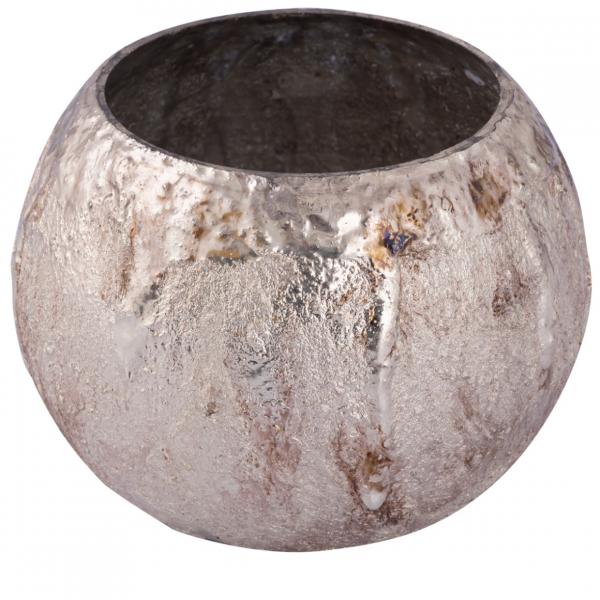 PTMD Teelichthalter Inanna L, silberfarben, 14 cm