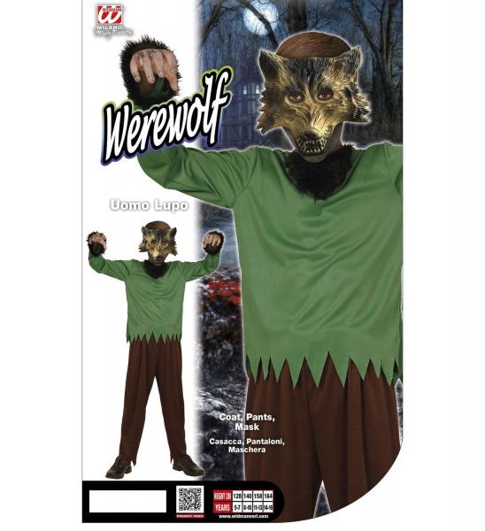 WERWOLF (Jacke, Hose, Maske) - (158 cm / 11-13 Jahre)