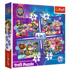 Paw Patrol Movie - 4 in 1 Puzzle 35, 48, 54, 70 pieces