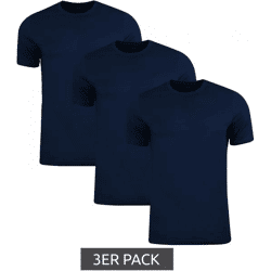 3er Pack PUMA Base Kinder Sport-Shirt für Jungen & Mädchen nachhaltiges Baumwoll T-Shirt mit Logo 678577 02 Dunkelblau