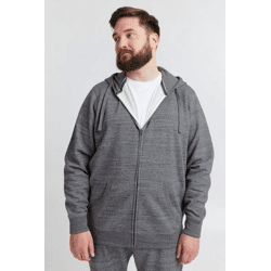 klassische BLEND BT Velno Herren Kapuzenjacke mit Reißverschluss Sweatjacke Große Größen 20714928ME-200277 Grau