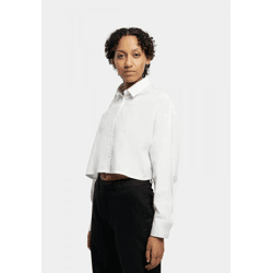 modernes Urban Classics Damen Polo-Shirt Stretch Oversize 110 g/m² mit Baumwolle Weiß