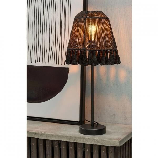 J-Line Tischleuchte Mila schwarz E27 60 cm