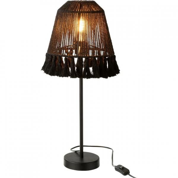 J-Line Tischleuchte Mila schwarz E27 60 cm