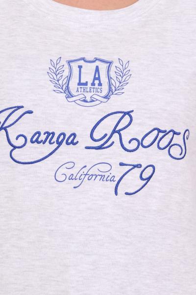 KangaROOS Damen Pullover modisches Sweat-Shirt mit Logo-Print auf der Front 47524269 Hellgrau