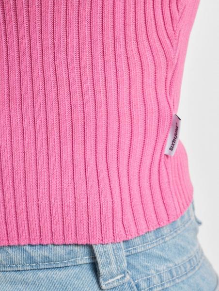 Sixth June Sommer Strick Tank Tops rosa