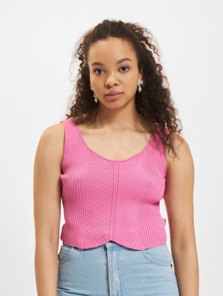 Sixth June Sommer Strick Tank Tops rosa