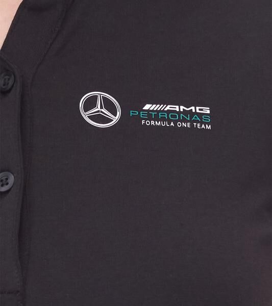 Mercedes-Benz AMG Petronas F1 MAPF1 Polo Damen Baumwoll-Shirt Polo-Shirt mit Team-Logos und farblichen Akzenten Kurzarm-Shirt 701222289 001