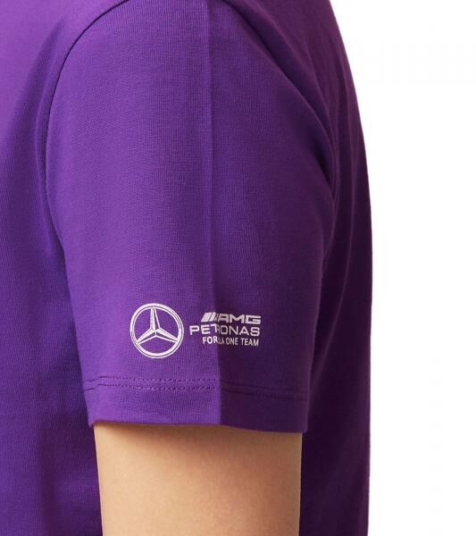 Mercedes-Benz AMG Petronas F1 Logo Damen T-Shirt mit "LH 44" Schriftzug Baumwoll-Shirt 701222305 001 Violett