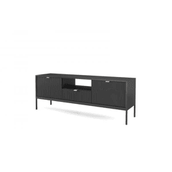 TV-Lowboard Delicious 2 schwarz mit goldenen Griffen, Glamour-Stil