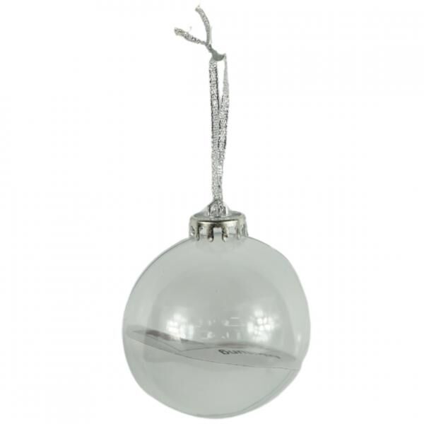 Stern Fabrik Weihnachtskugel transparent 8 cm