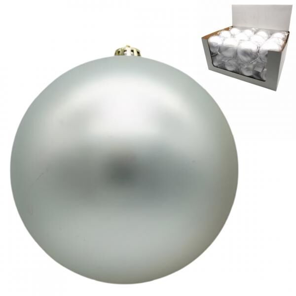 Stern Fabrik Weihnachtskugel, matt silber, 14 cm