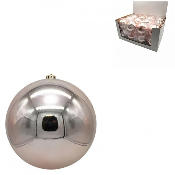 Stern Fabrik Weihnachtskugel, glänzend, hellrosa, 10 cm