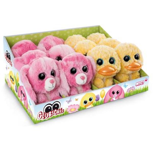 Nici 46524 - Glubschis Spring - Ente Honey Dee & Hase Halola - 15 cm - Schlenker Pl&uuml;schtier