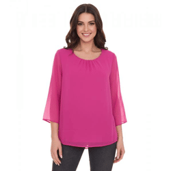 Aniston SELECTED Damen modische Sommer-Bluse mit 3/4-Ärmeln 16113300 Pink
