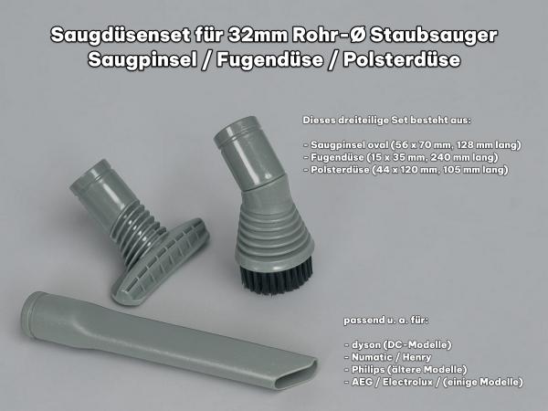Teilen Saugdüsen Set 32mm Staubsauger Fugendüse Polsterdüse Saugpinsel Düse Universal