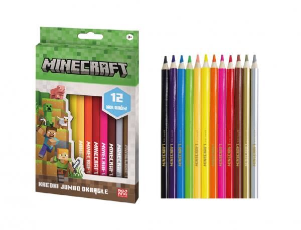 Minecraft - Jumbo Pencils - 12 Colors