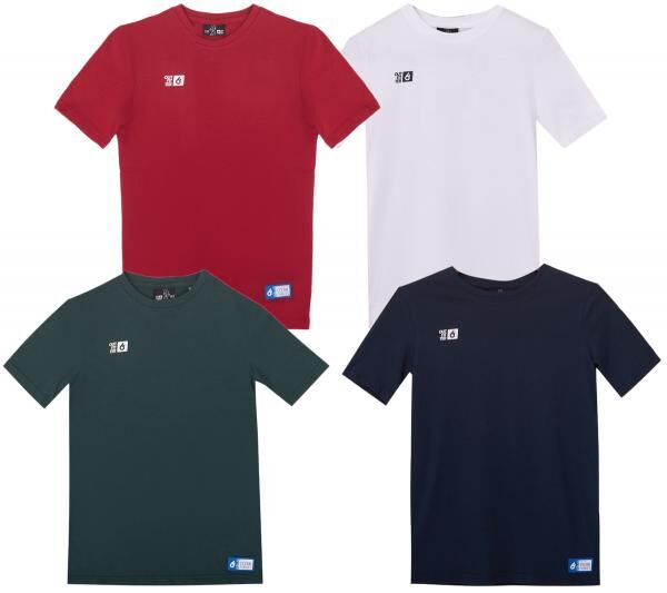 Outfitter OCEAN FABRICS TAHI Kinder T-Shirt nachhaltiges Mädchen und Jungen Präsentations-Shirt Sommer-Shirt Sport OUT-K-1020 Rot, Dunkel