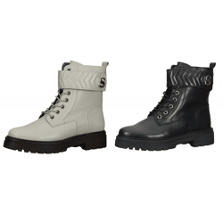 Hochwertige SCAPA Damen Stiefelette Echtleder-Schuhe Schnürschuhe 6664 in Beige oder Schwarz