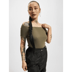 bequemes Urban Classics Damen T-Shirt Stretch 180 g/m² mit Baumwolle Khaki