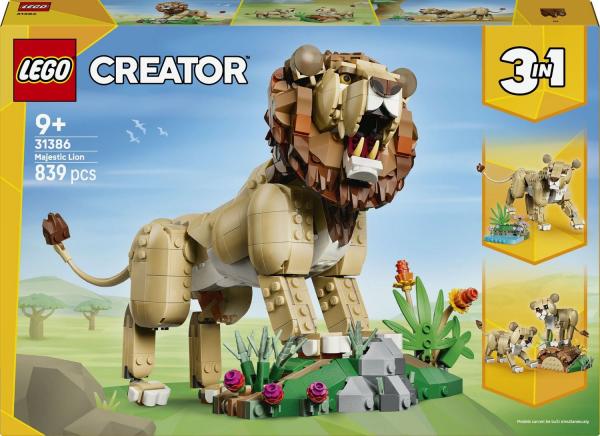 LEGO&reg; 31386 Creator - Wilde Tiere: Majest&auml;tischer L&ouml;we (839 Teile)