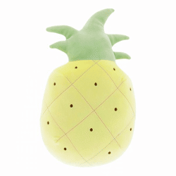 Unique Living kussen Tropic Icons pineapple lichtgeel 35 cm