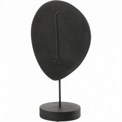 J-Line beeld Hoofd op voet zwart 34 cm