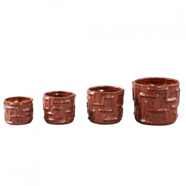 PTMD Blumentopf Leni XL bordeaux 18,5 cm