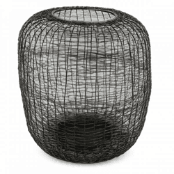 Dekokerze Windlicht Draht braun 25 cm