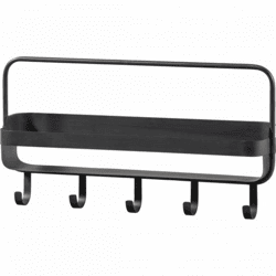 WOOOD wall rack Akke black 56 cm
