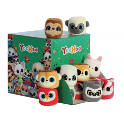 Aurora 61557 - Yoohoo Stackies - Plüschfiguren Sortiment, Serie 1 - 8-fach Sortiert im Display (64 Stück)