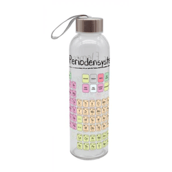 Periodic table drinking bottle 500ml glass