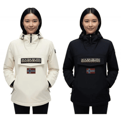 NAPAPIJRI Rainforest Damen Übergangs-Jacke mit nachhaltiger Comfortemp-Synthetikfüllung Windbreaker Wind-Jacke Schwarz oder Beige