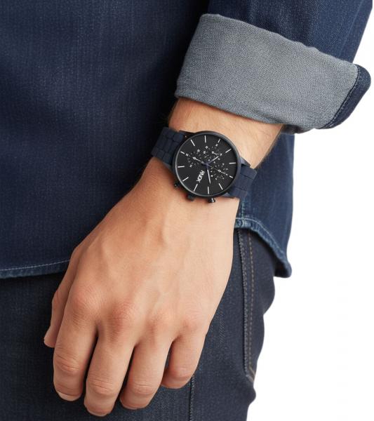 KNOX Herren Armband-Uhr analoge Quarz-Uhr mit Silikon-Armband 41mm KNOX01 Navy