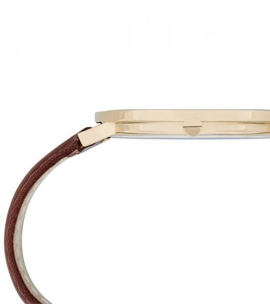 Pierre Cardin Herren analoge Quarz-Uhr mit Leder-Armband Armband-Uhr 3ATM 41mm CBV.1031 Gold/Braun/Wei&szlig;