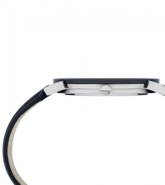 Pierre Cardin Herren Armband-Uhr analoge Quarz-Uhr mit Leder-Armband 3ATM 40mm CPI.2018 Schwarz/Silber