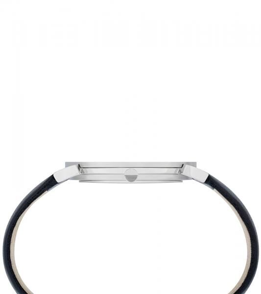 Pierre Cardin Herren Armband-Uhr analoge Quarz-Uhr mit Leder-Armband 3ATM 40mm CPI.2010 Schwarz/Silber