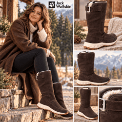 Jack Wolfskin Damen Winterstiefel aus Sämischleder