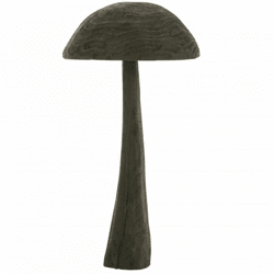 J-line beeld paddenstoel L hout zwart 81 cm