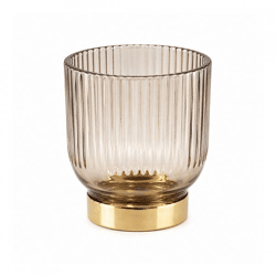PTMD Siera Tealight Holder, Pink/Gold, 10 cm