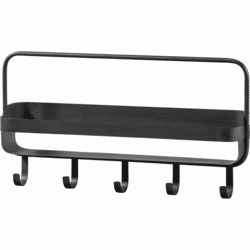 WOOOD wall rack Akke black 56 cm