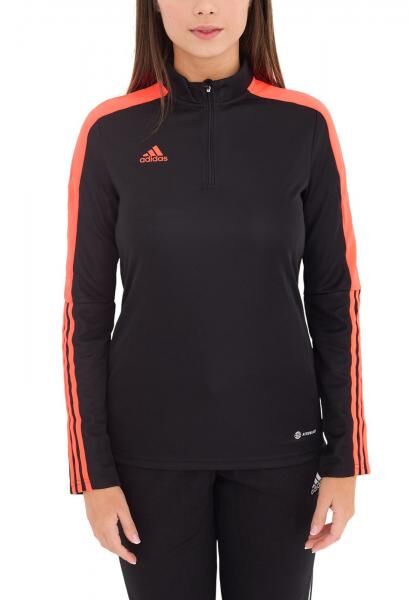adidas Tiro LS Damen Trainings-Sweatshirt mit AEROREADY Technologie Half-Zip Sweatshirt HU0319 Schwarz