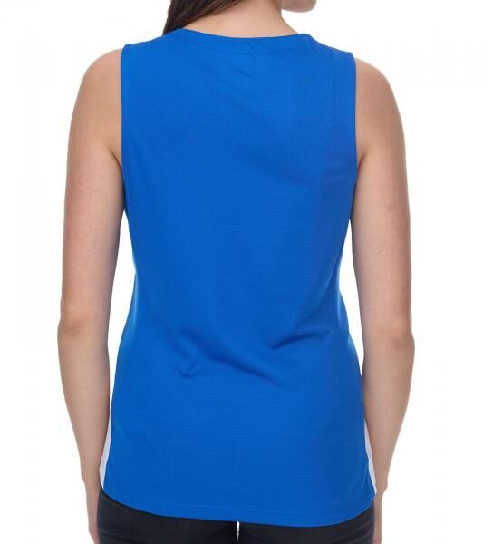 NIKE Team Fitness Damen Tank-Top mit DryFit Sport-Shirt Trainings-Shirt NT0211-463 Blau/Wei&szlig;