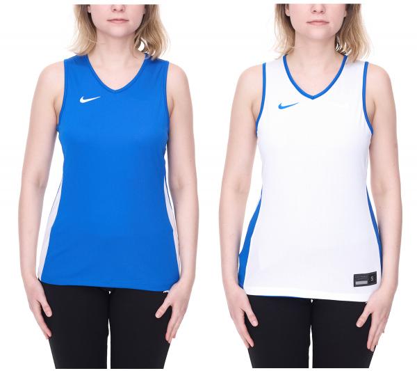NIKE Team Basketball Reversible Damen Tank-Top mit Dri-FIT-Technologie Trainings-Shirt wendbares Sport-Shirt NT0213-463 Blau/Wei&szlig;