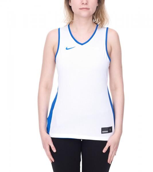 NIKE Team Basketball Reversible Damen Tank-Top mit Dri-FIT-Technologie Trainings-Shirt wendbares Sport-Shirt NT0213-463 Blau/Wei&szlig;